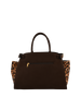Dominique - Sac porté main marron/léopard