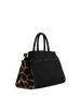 Dominique - Sac porté main noir/girafe