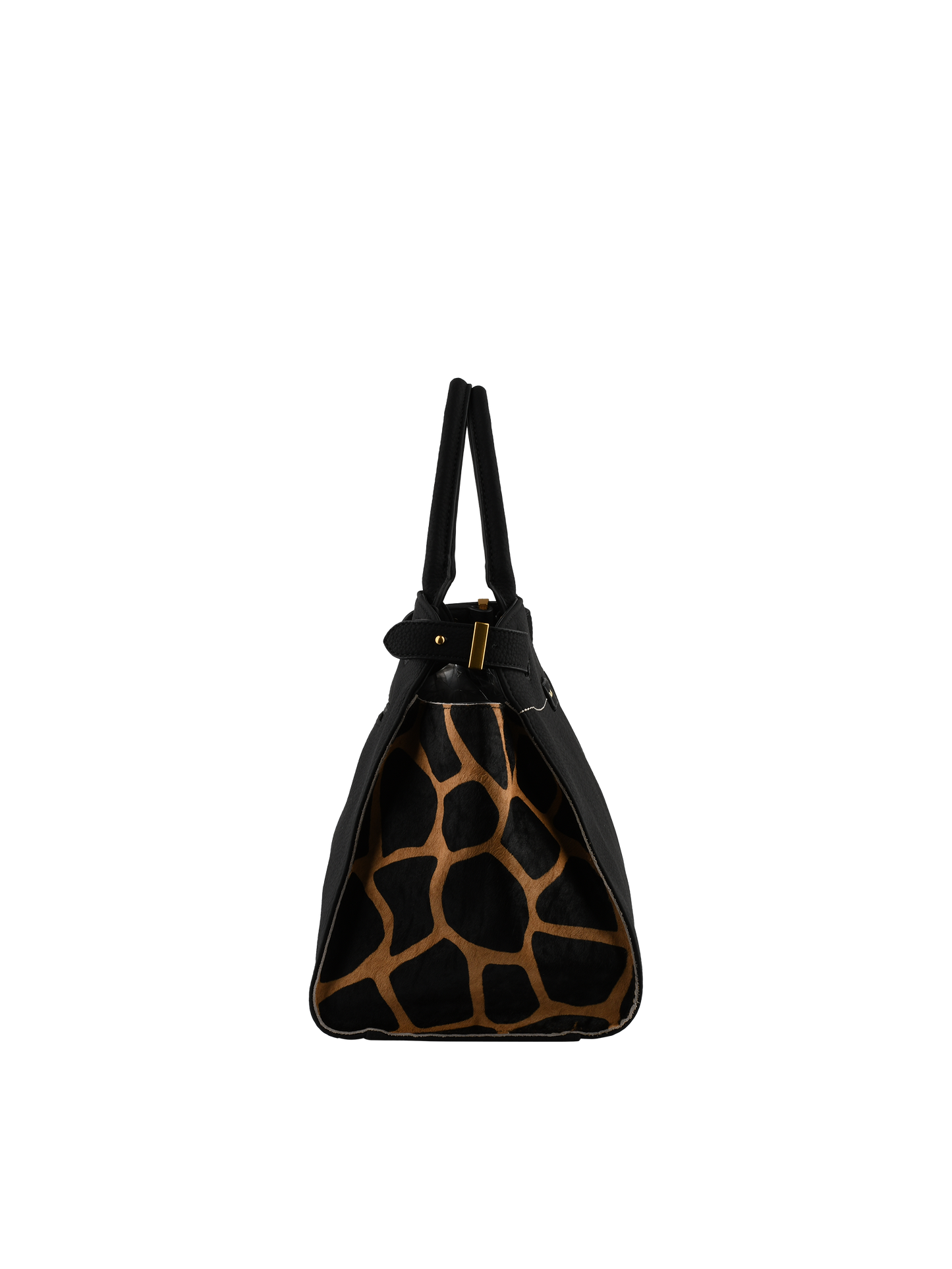 Dominique - Sac porté main noir/girafe