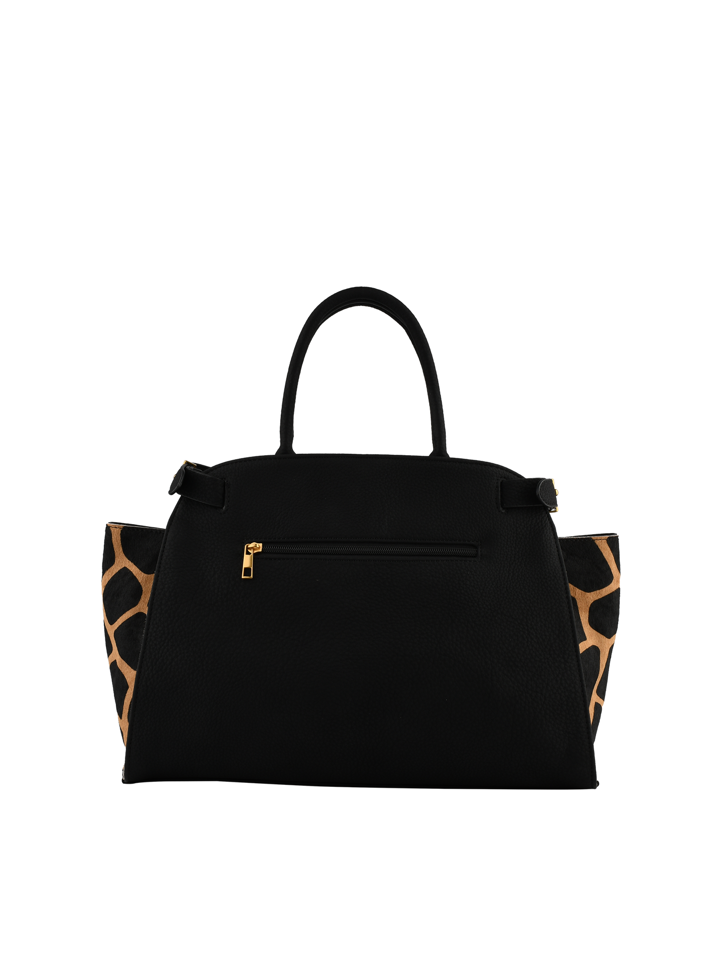 Dominique - Sac porté main noir/girafe