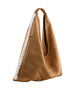 Roselyne - Sac shopping camel/blanc