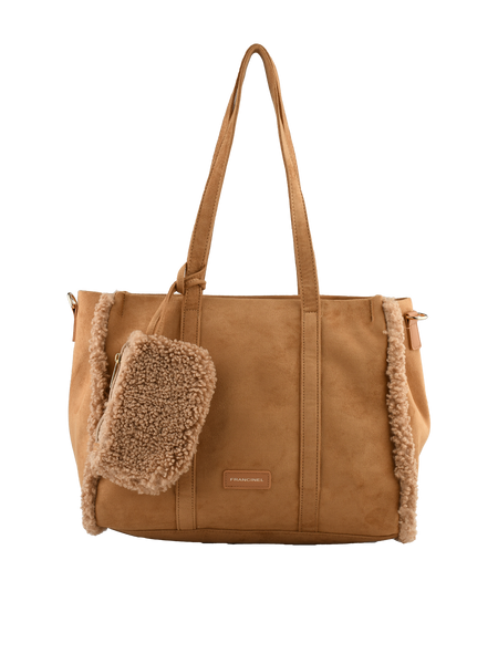 Roselyne - Sac porté épaule camel/camel