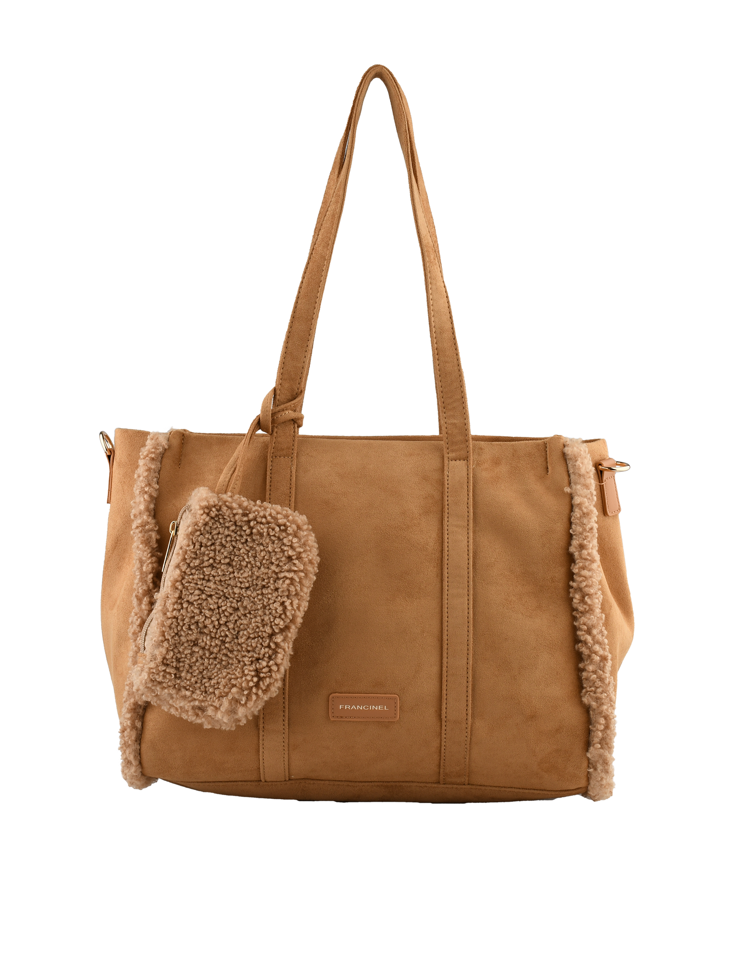 Roselyne - Sac porté épaule camel/camel