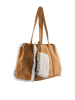 Roselyne - Sac porté épaule camel/blanc