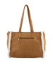 Roselyne - Sac porté épaule camel/blanc